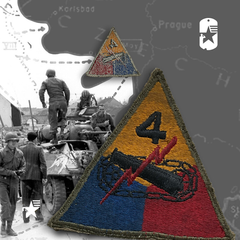 Originální nášivka US 4. obrněná divize